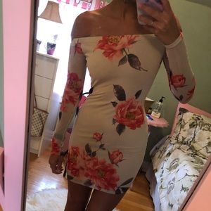 Off the shoulder floral dress